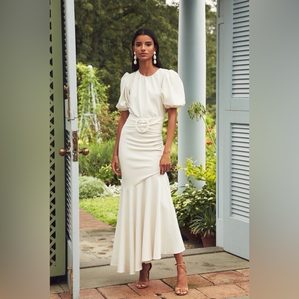 SACHIN + BABI Camila Flared Hem Midi Dress In Ivy - Picture 7 of 11